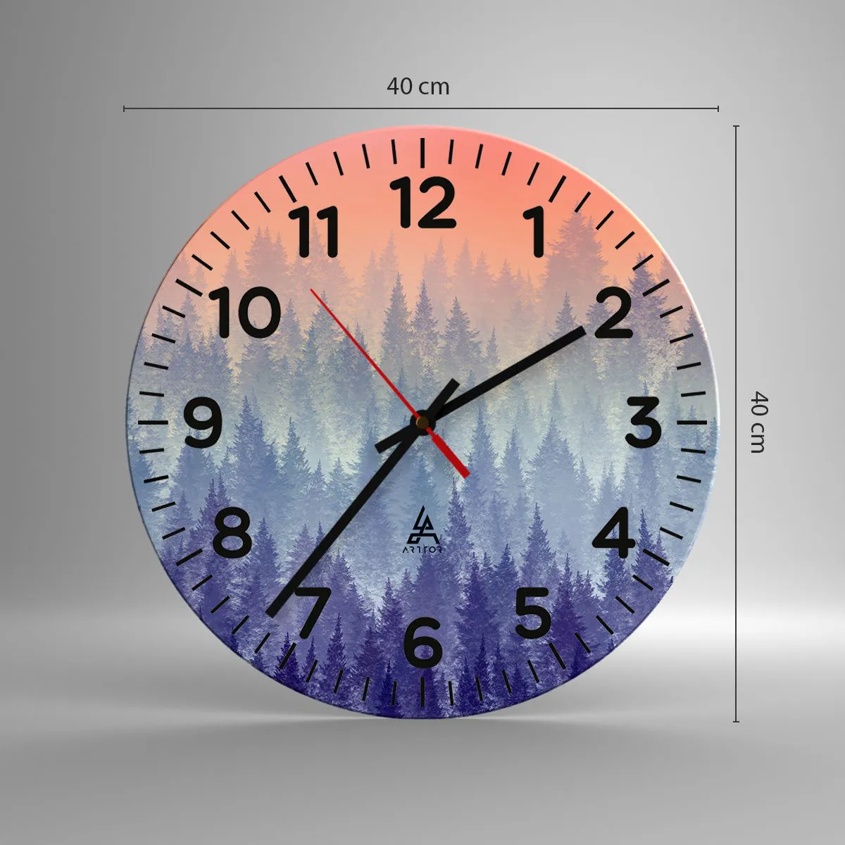 Nástenné hodiny - Vysoko, vyššie, do neba - 40x40 cm