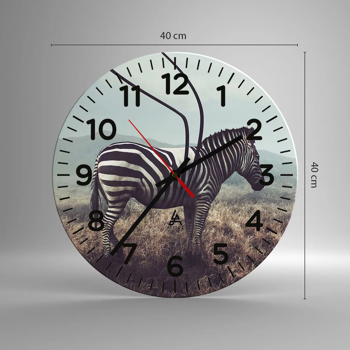 Ceas de perete - Ceas pe sticlă - Atenție! Defecțiune - 40x40 cm