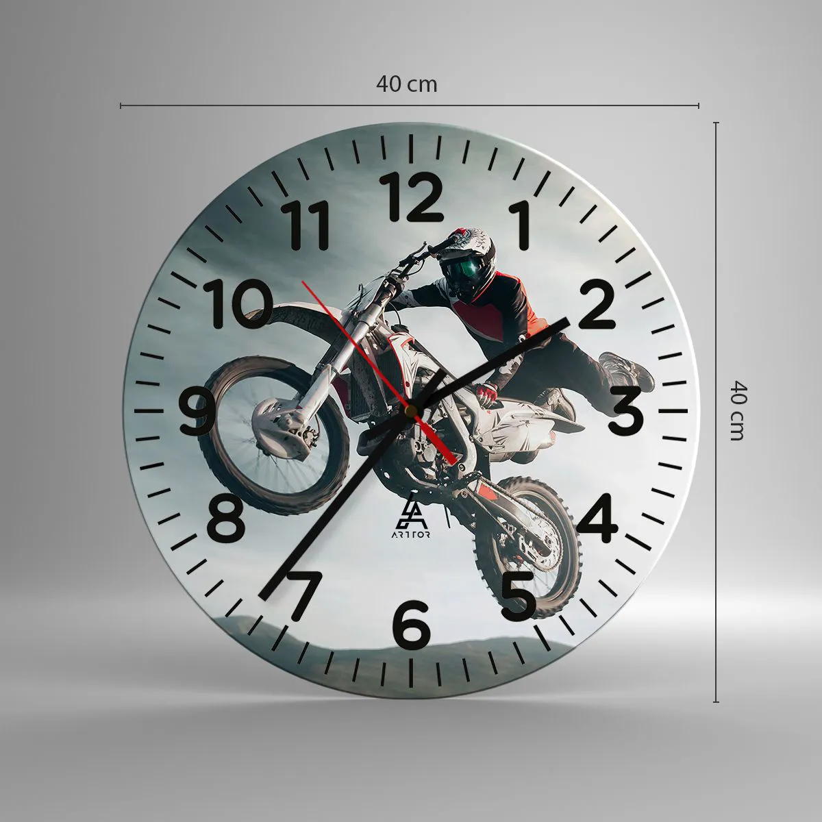 Ceas de perete - Ceas pe sticlă - Nu există distracție fără risc - 40x40 cm