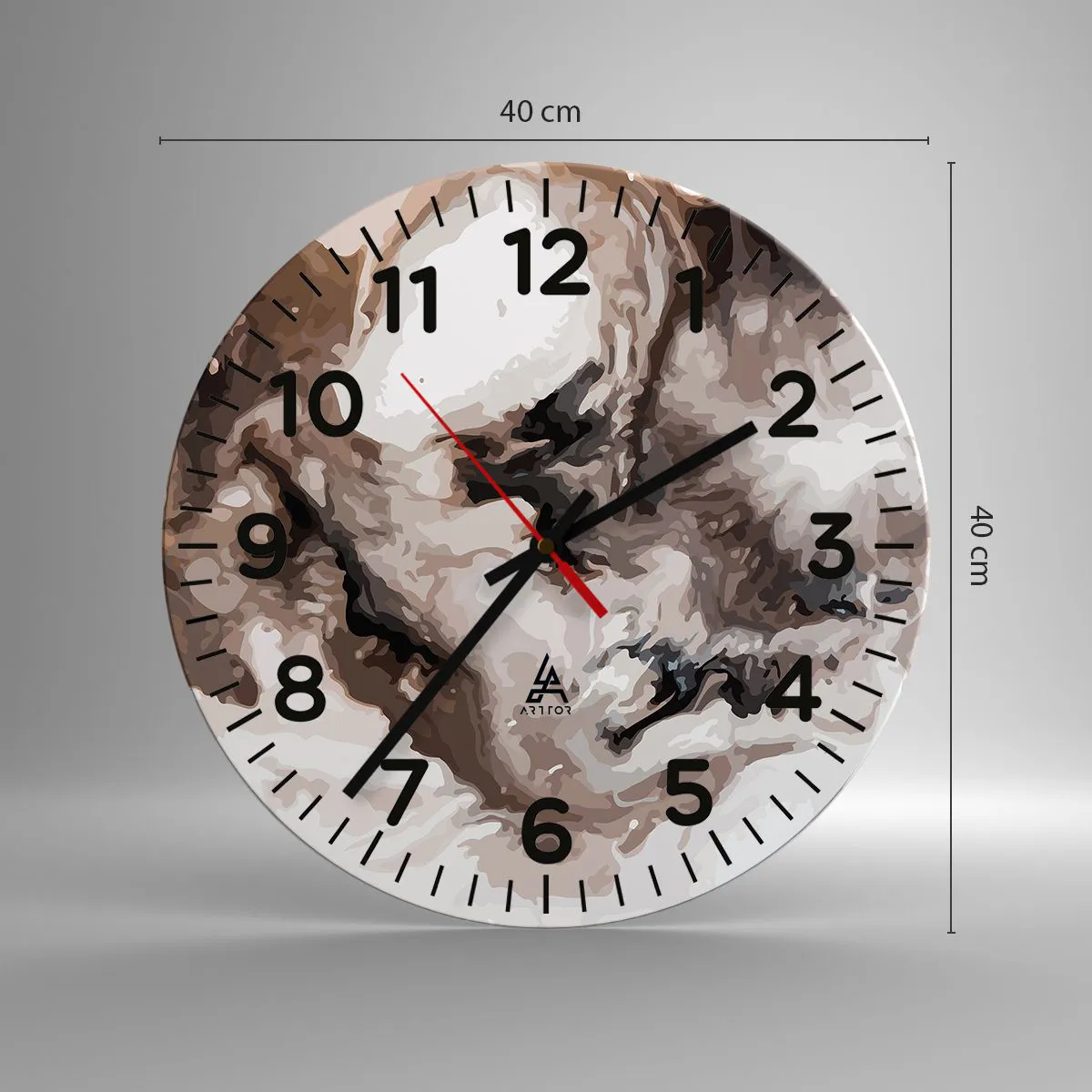 Ceas de perete - Ceas pe sticlă - Nașterea unei galaxii - 40x40 cm