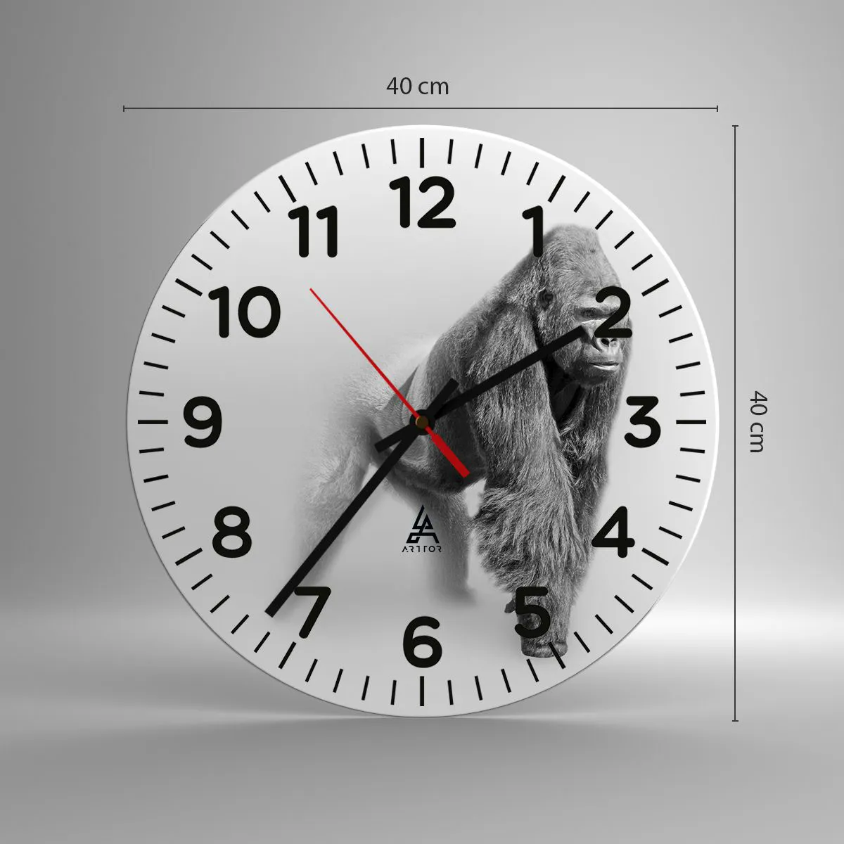 Ceas de perete - Ceas pe sticlă - Încrezător în puterea lui - 40x40 cm