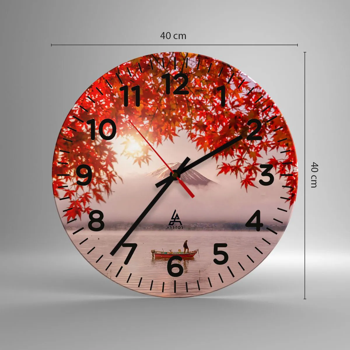 Reloj de pared - Reloj de vidrio - Estilo japonés - 40x40 cm