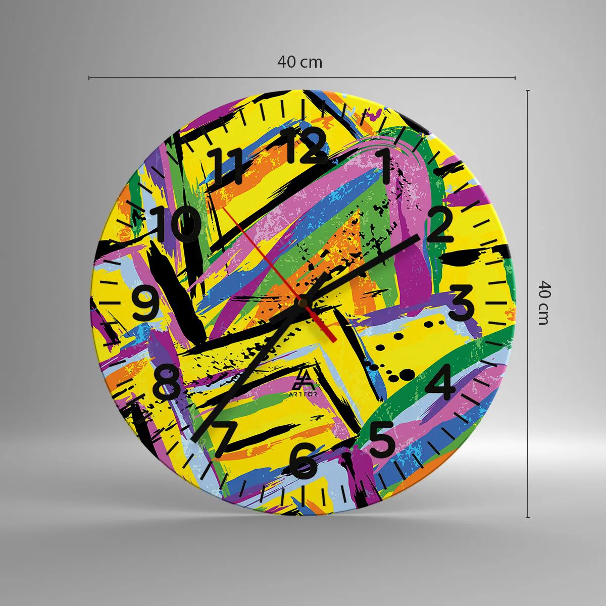 Vægur, Uret - Han råber af glæde - 40x40 cm