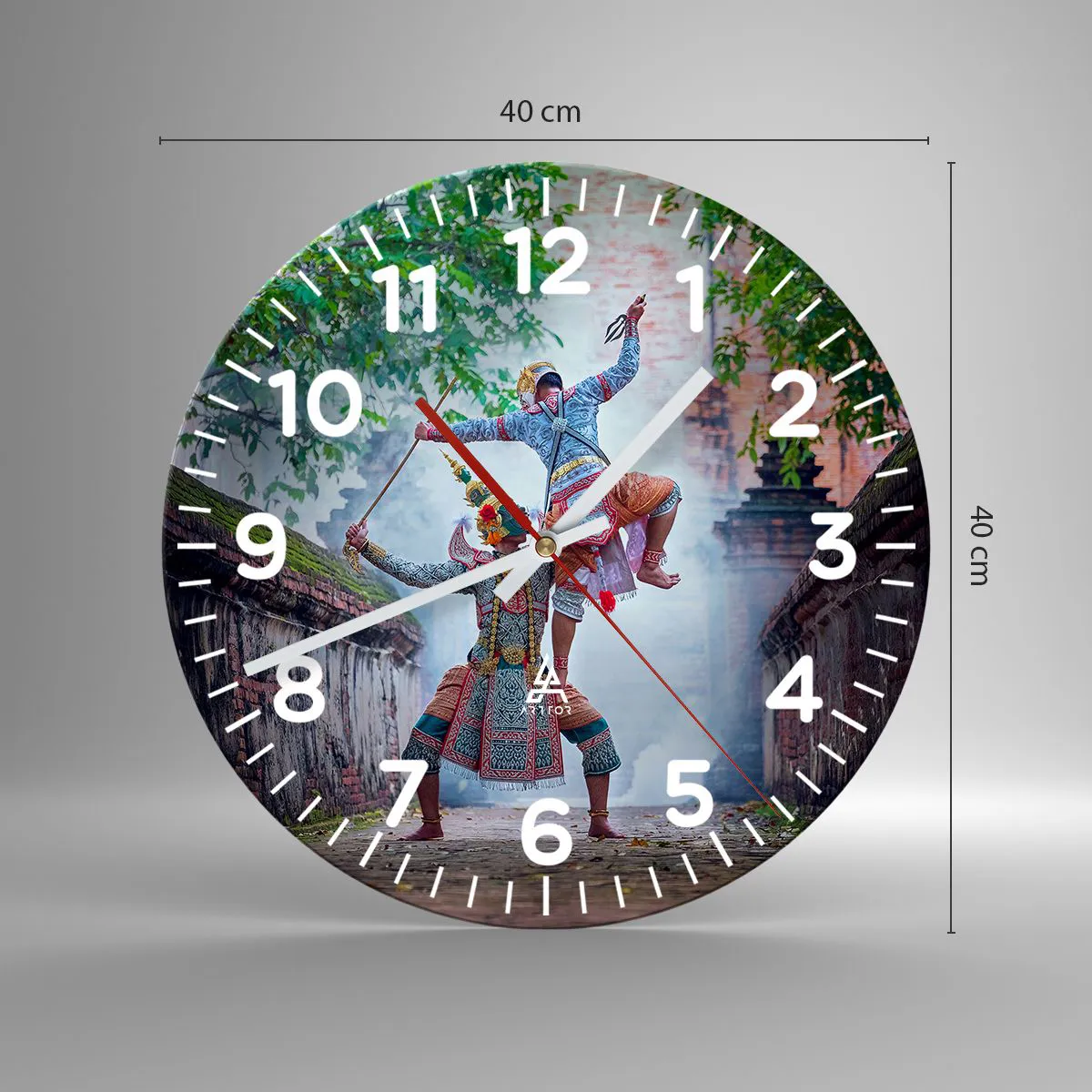 Ceas de perete - Ceas pe sticlă - Un dans de o frumusețe mortală - 40x40 cm