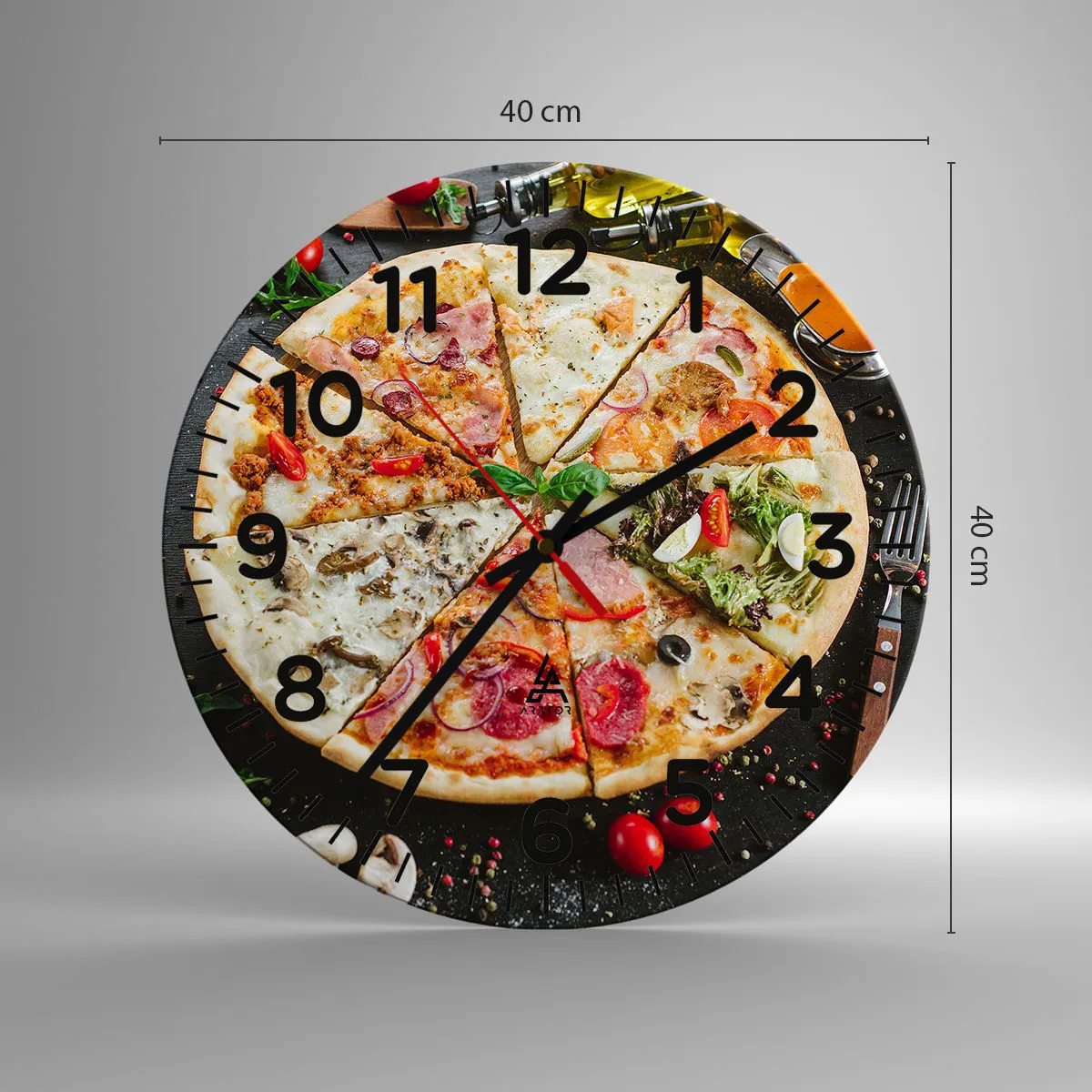 Wandklok - Klok - Een scala aan smaken - 40x40 cm