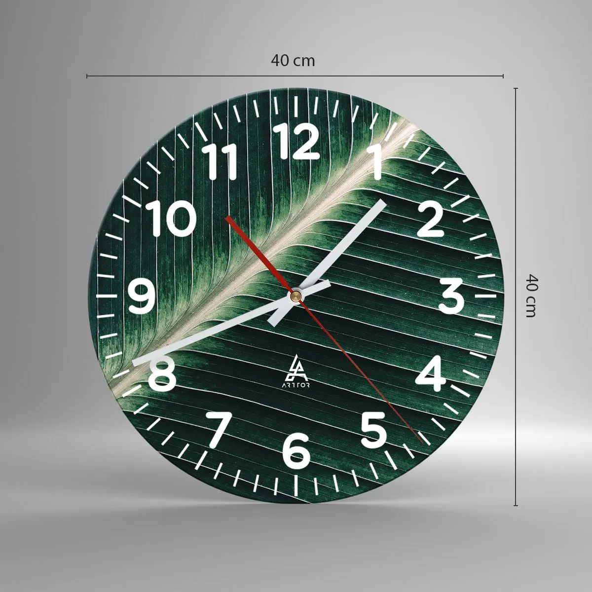Reloj de pared - Reloj de vidrio - El ritmo de la naturaleza - 40x40 cm