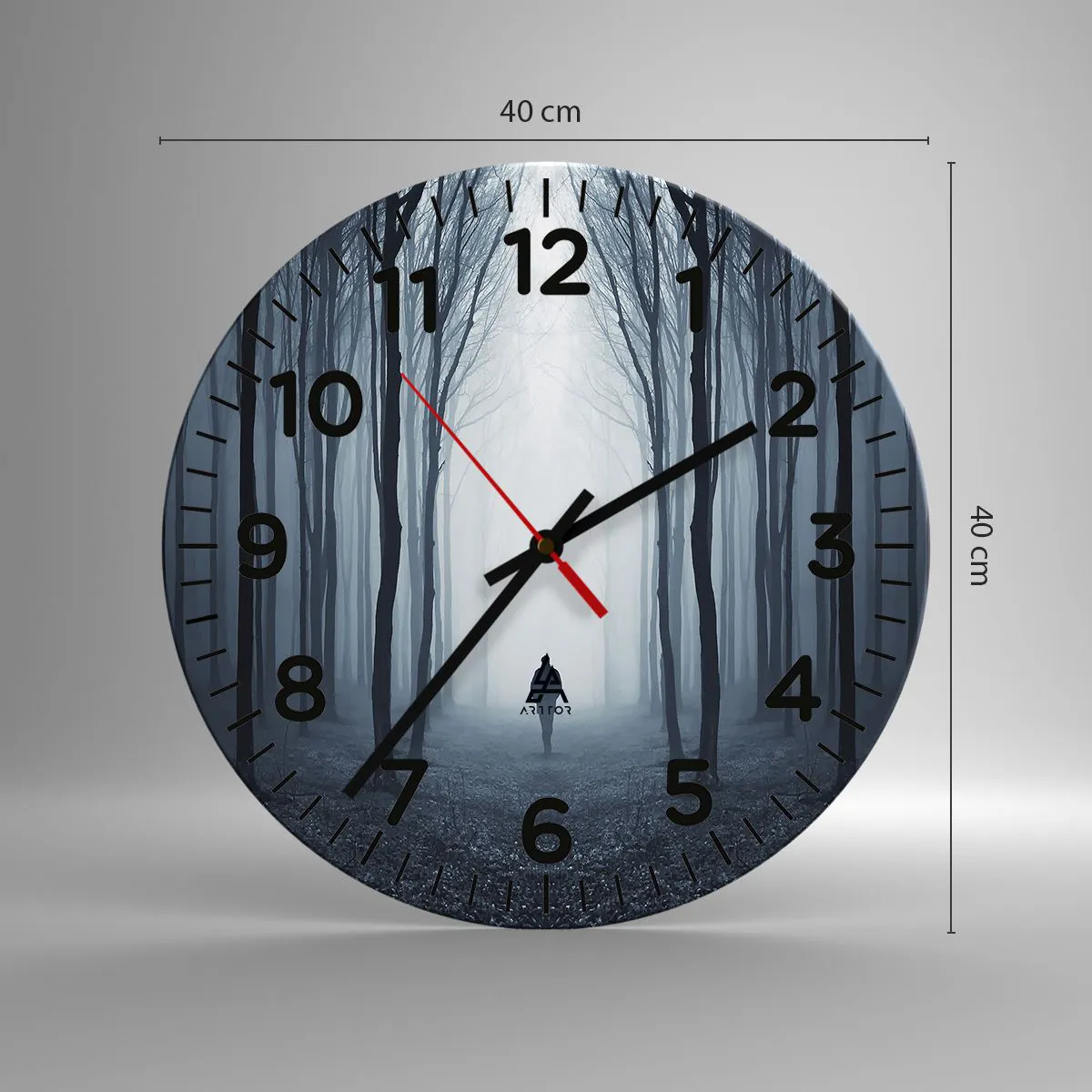 Orologio da parete - Orologio in Vetro - E tutto è semplice e chiaro - 40x40 cm