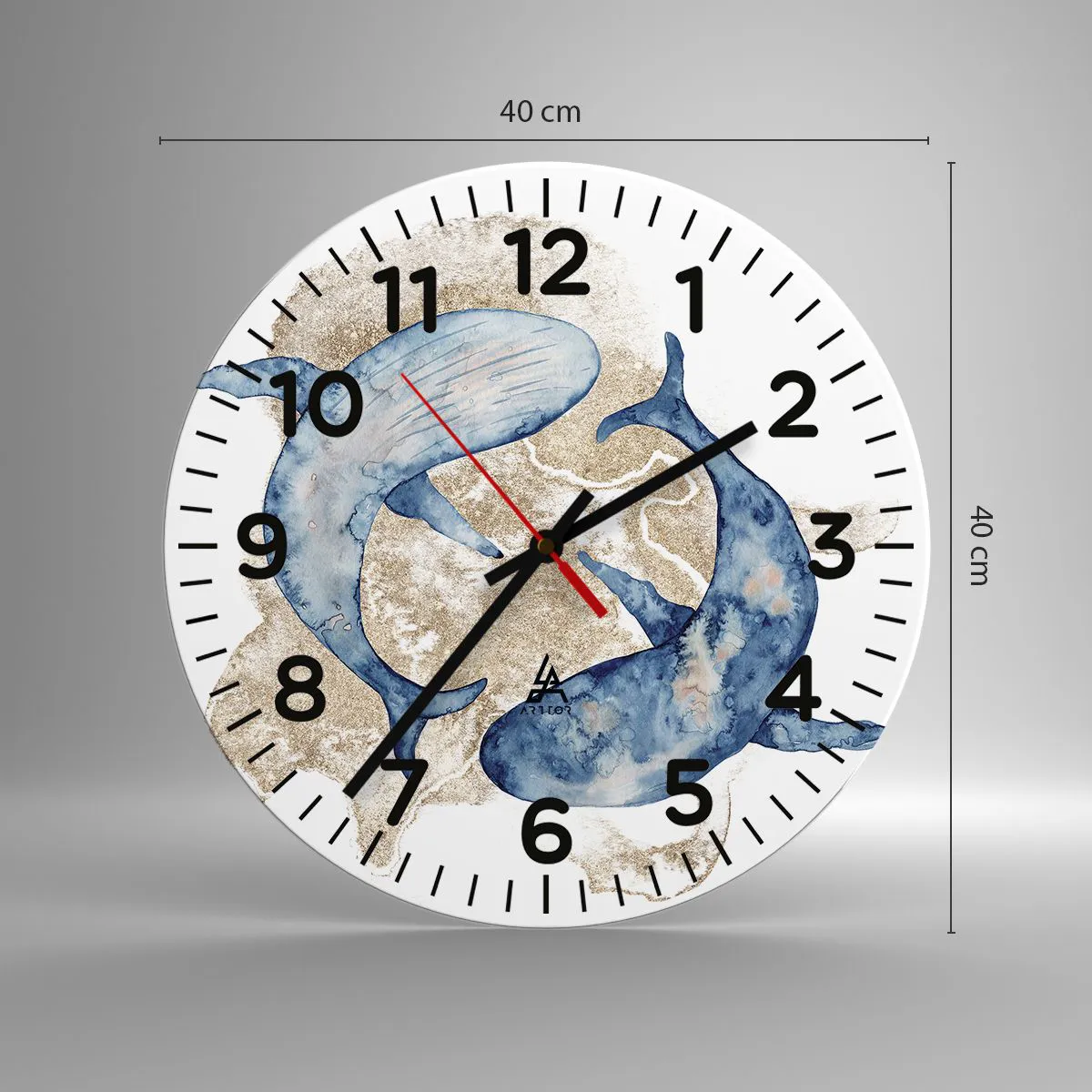 Ceas de perete - Ceas pe sticlă - Prietenie sau iubire? - 40x40 cm