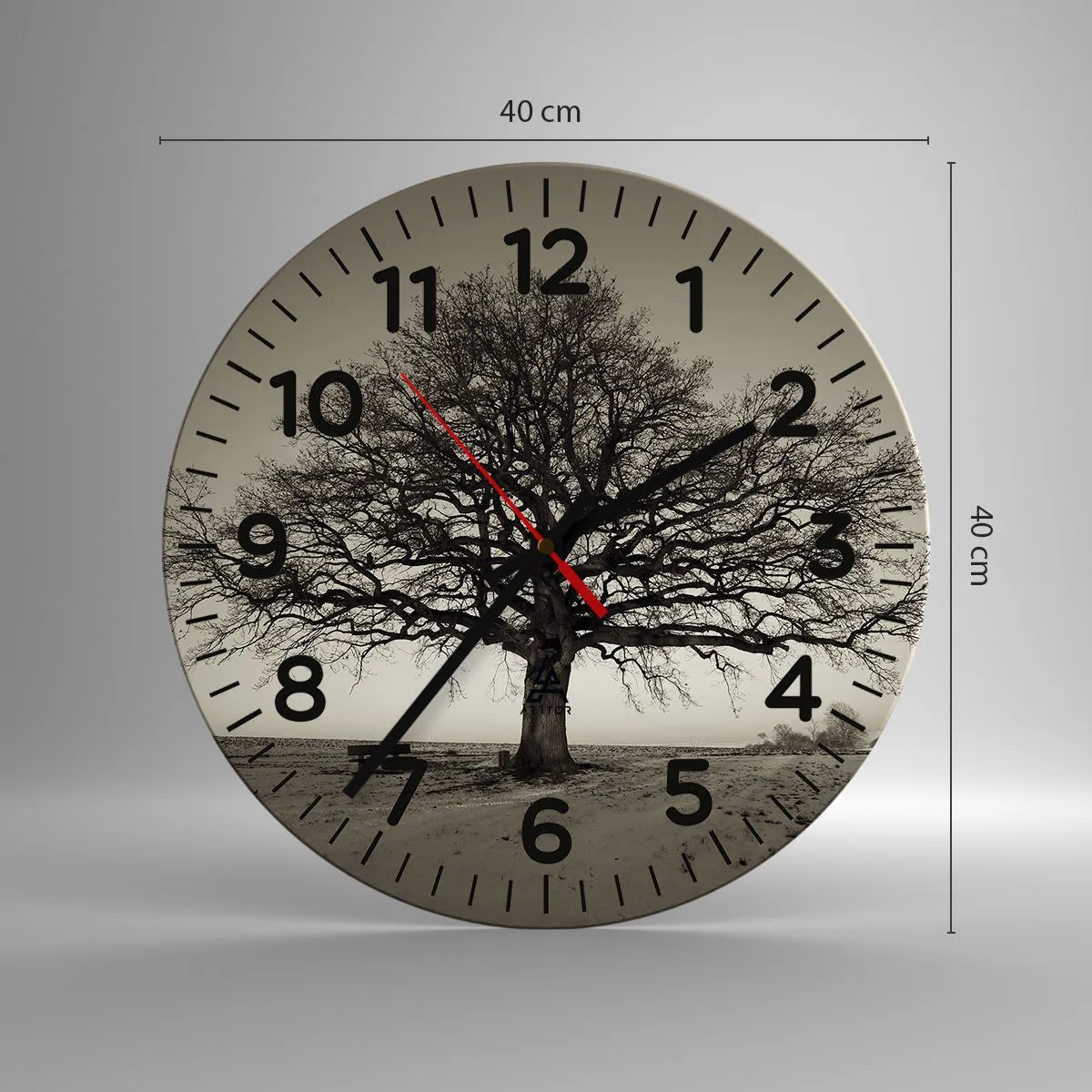 Reloj de pared - Reloj de vidrio - De aquí a la eternidad - 40x40 cm