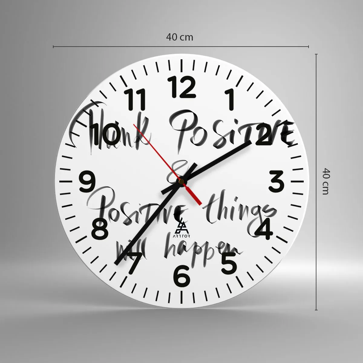 Orologio da parete - Orologio in Vetro - Come vivere? - 40x40 cm