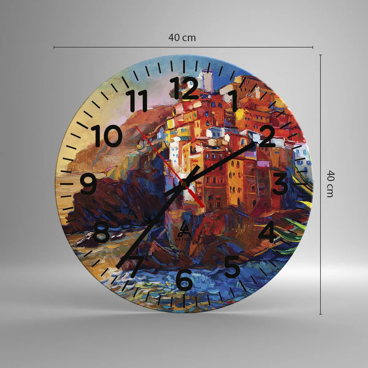 Vægur, Uret - Italiensk atmosfære - 40x40 cm