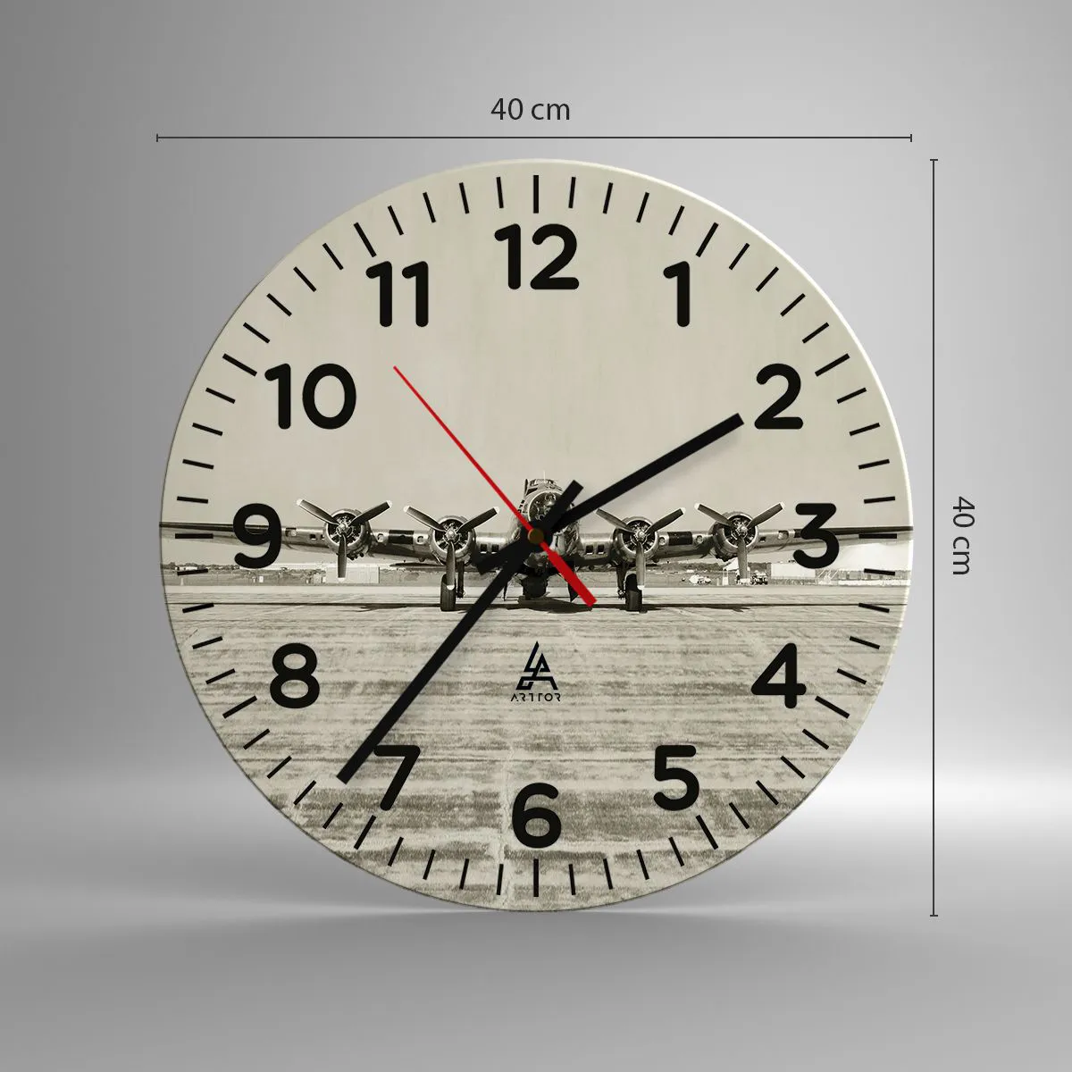 Ceas de perete - Ceas pe sticlă - Pregătit, ca întotdeauna - 40x40 cm