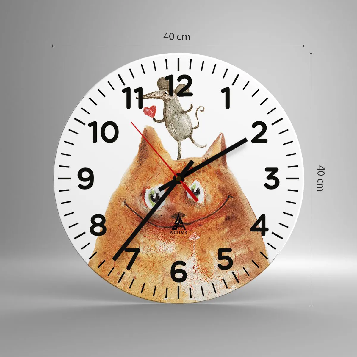 Orologio da parete - Orologio in Vetro - I paradossi dell'amore - 40x40 cm