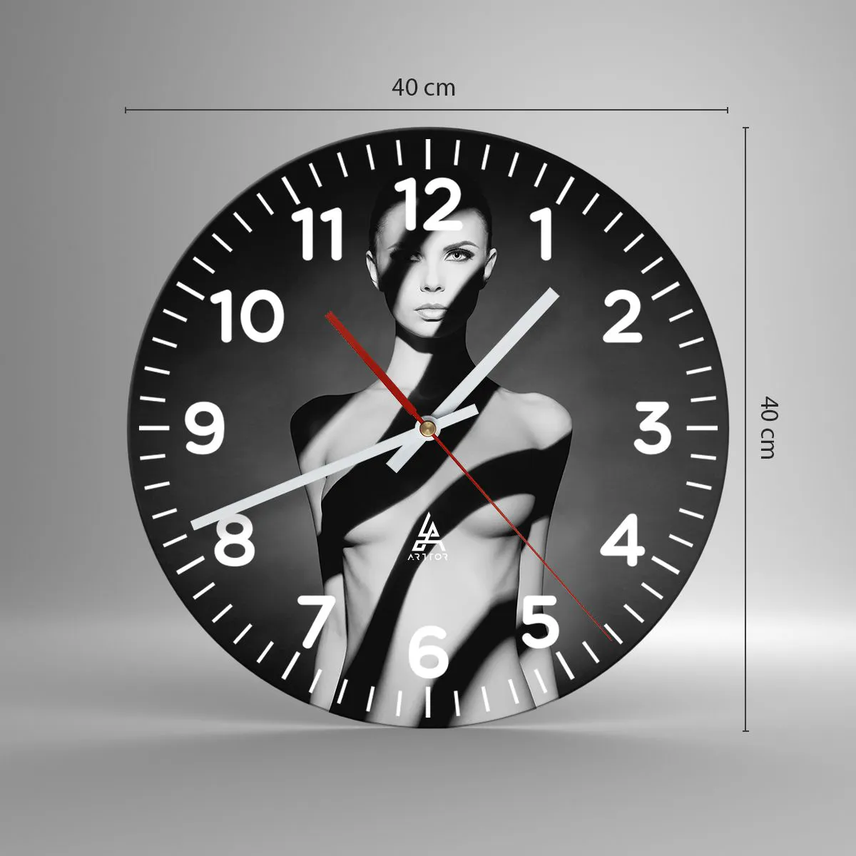 Vægur, Uret - I blænding og skygge - 40x40 cm