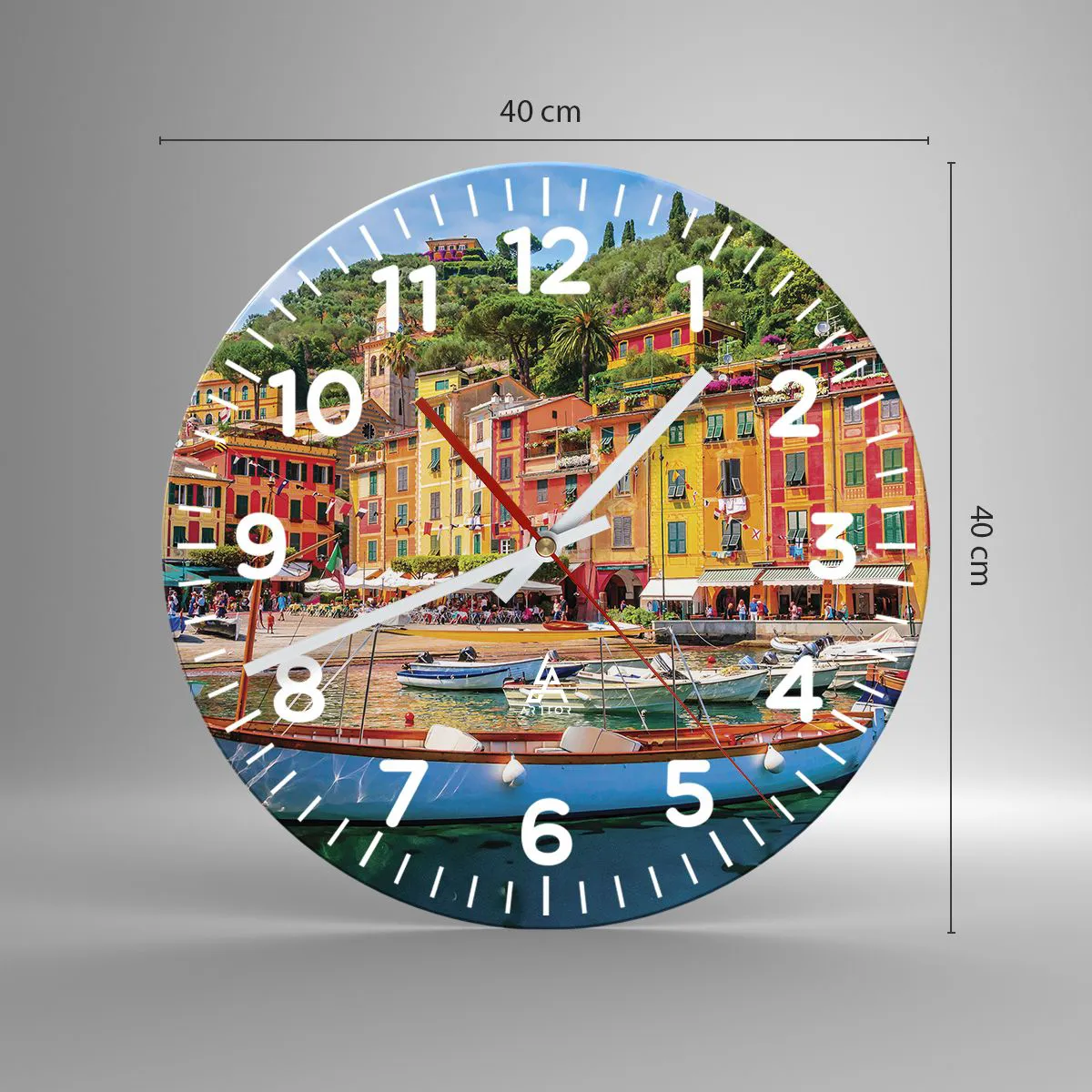 Vægur, Uret - En italiensk morgen - 40x40 cm