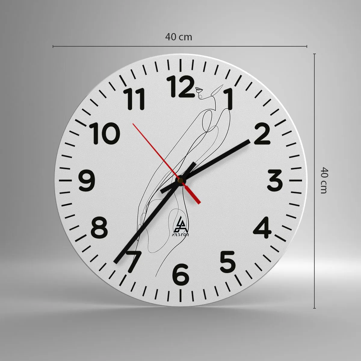 Wanduhr - Glasuhr - Bloß ein Versprechen - 40x40 cm