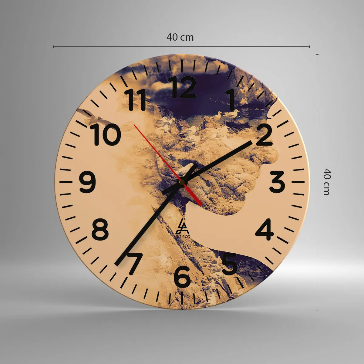 Orologio da parete - Orologio in Vetro - Bella di natura - 40x40 cm