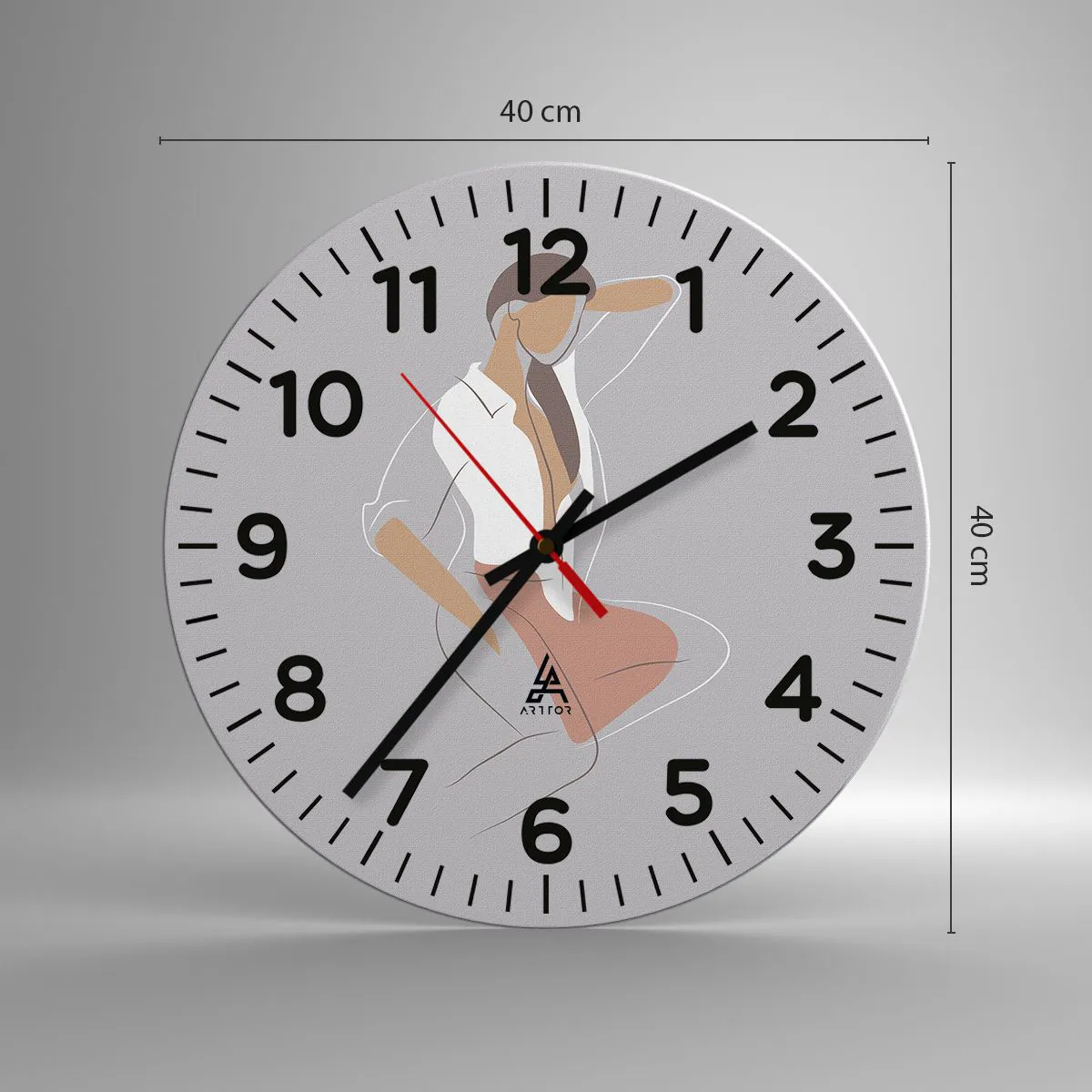 Falióra, Óra - Kecsesség kontúrja - 40x40 cm