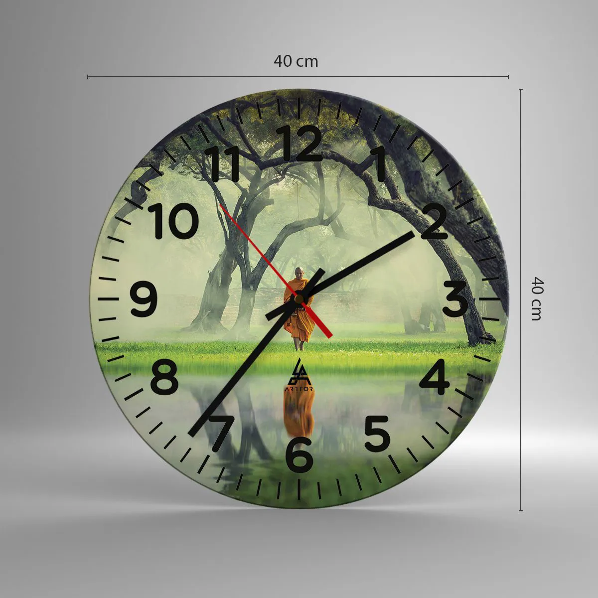 Nástěnné hodiny - Na cestě k osvícení - 40x40 cm