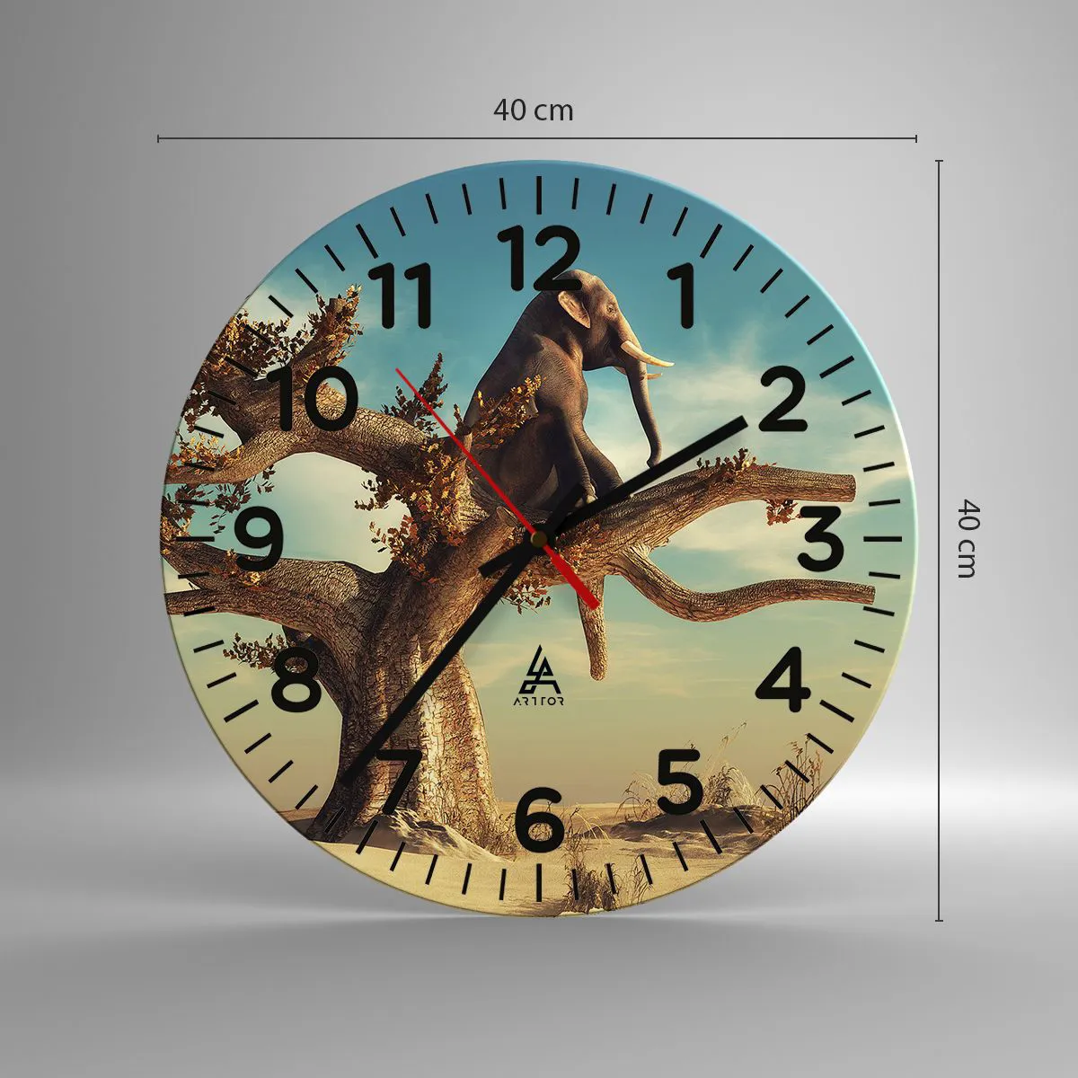 Vægur, Uret - Et nyt synspunkt - 40x40 cm