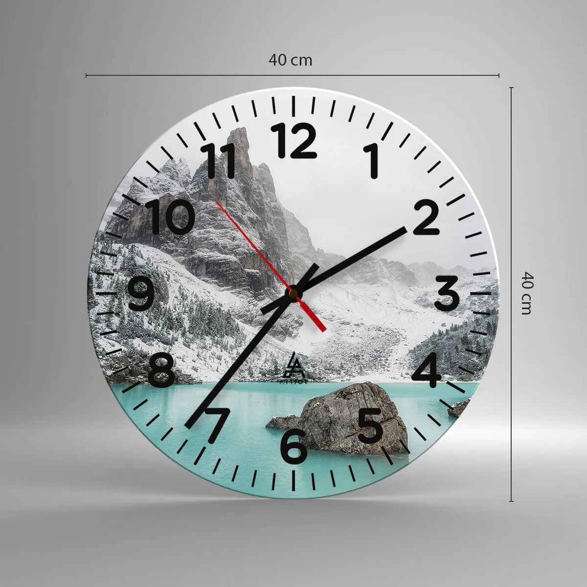 Ceas de perete - Ceas pe sticlă - De veghe - 40x40 cm