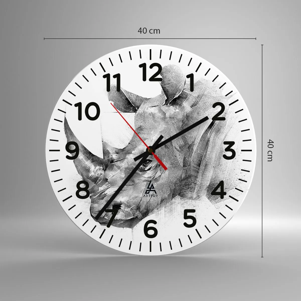 Relógio de parede - Relógio em vidro - Retrato africano - 40x40 cm