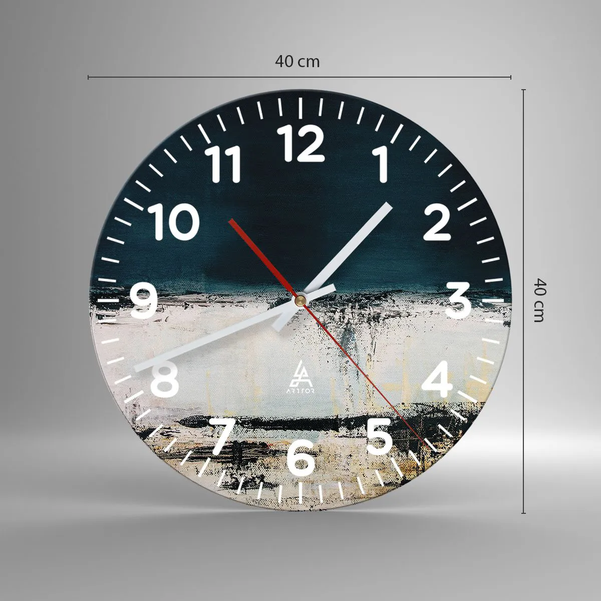 Orologio da parete - Orologio in Vetro - Composizione orizzontale - 40x40 cm