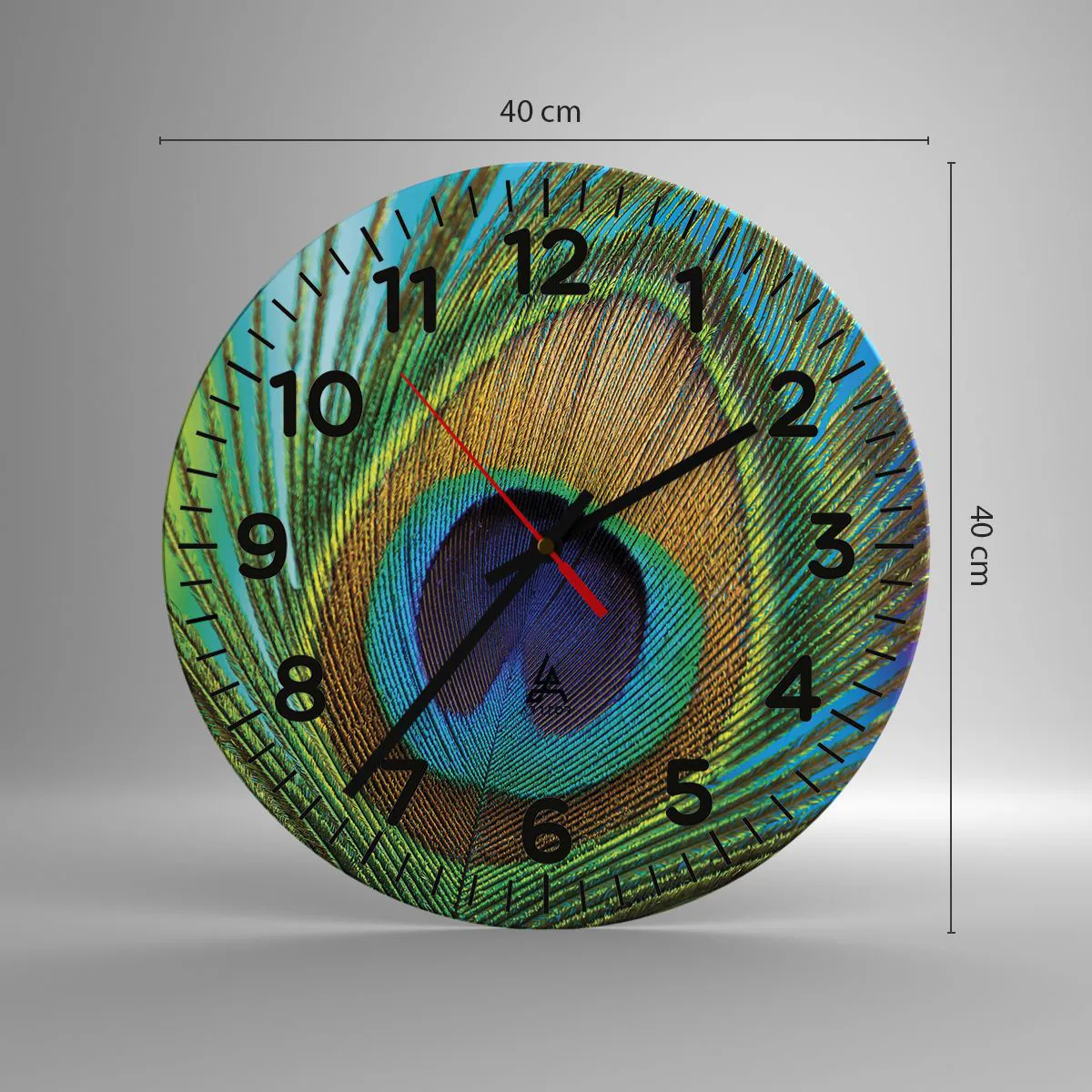 Ceas de perete - Ceas pe sticlă - Ochi în ochi - 40x40 cm