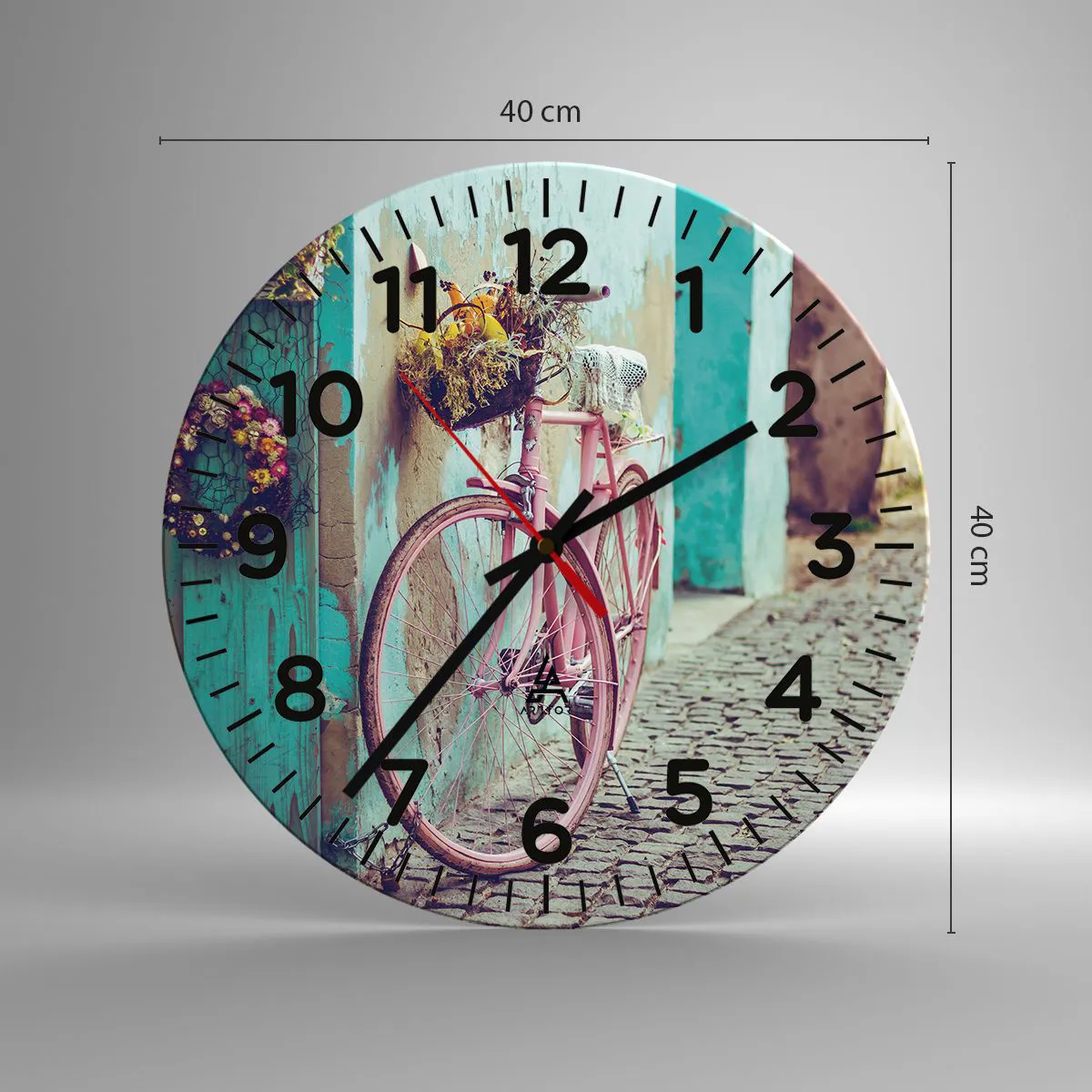 Ceas de perete - Ceas pe sticlă - Mă întorc imediat - 40x40 cm