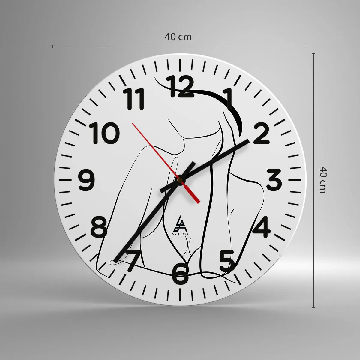 Wanduhr - Glasuhr - Auf der Traumwelle - 40x40 cm