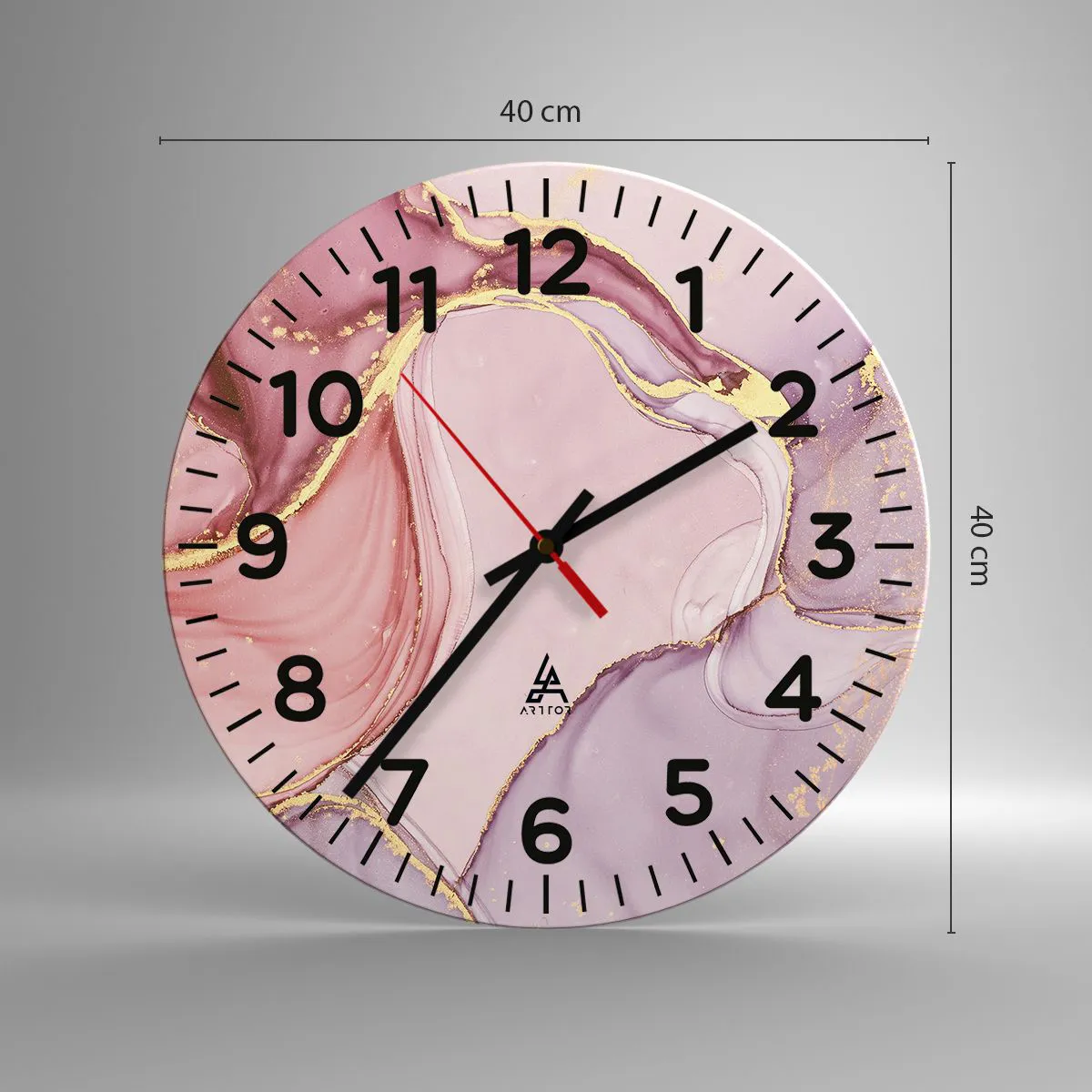 Vægur, Uret - Et kærtegn af farver - 40x40 cm