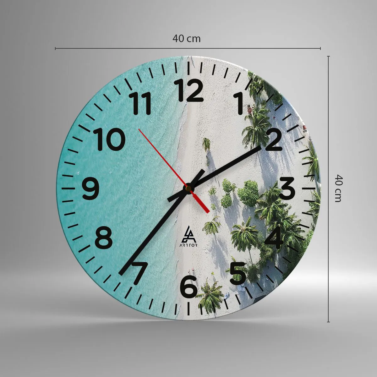 Zegar ścienny - Wakacje w raju - 40x40 cm