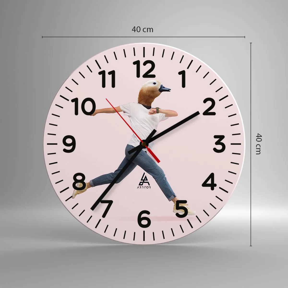 Ceas de perete - Ceas pe sticlă - Un strop de absurditate - 40x40 cm