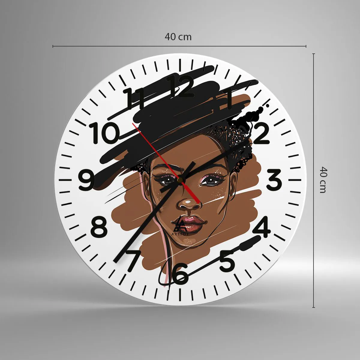 Reloj de pared - Reloj de vidrio - Dulce como el chocolate - 40x40 cm