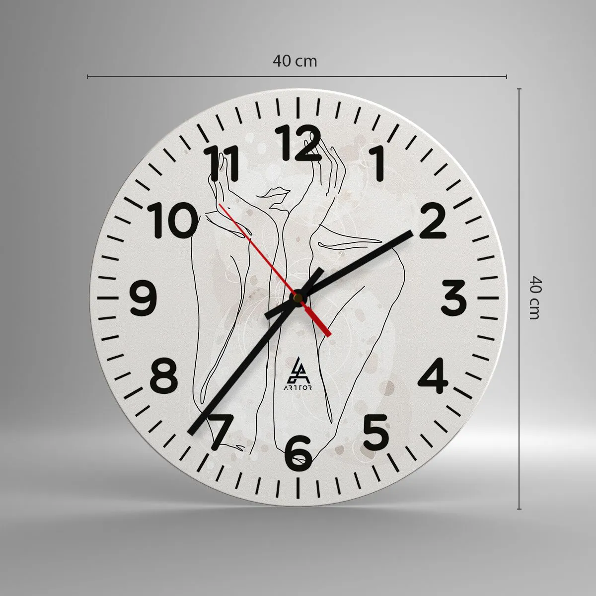 Relógio de parede - Relógio em vidro - Momento de sonho - 40x40 cm