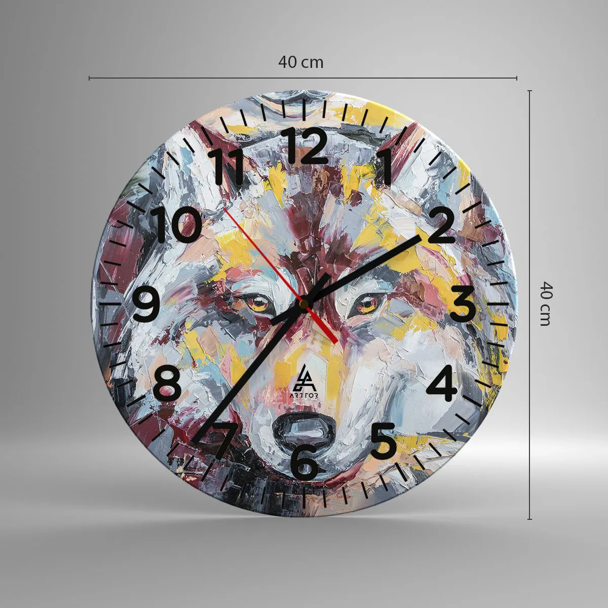 Ceas de perete - Ceas pe sticlă - Pace pentru cel drag - 40x40 cm