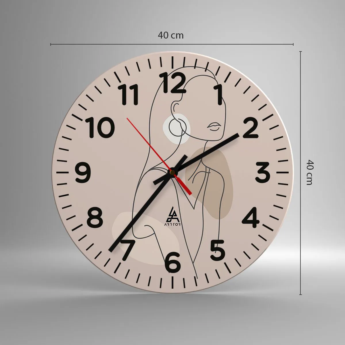 Zegar ścienny - Ikona dziewczęcości - 40x40 cm