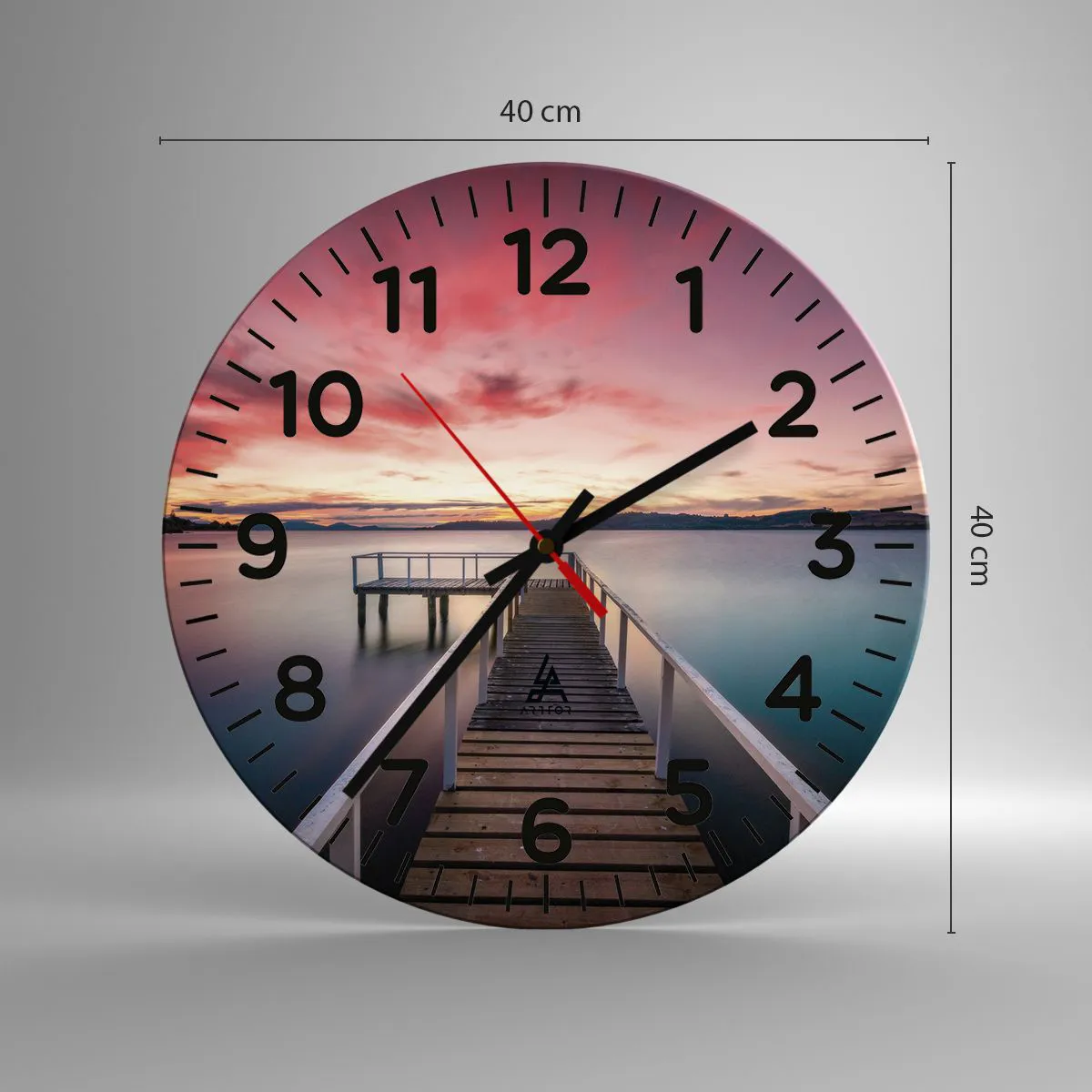 Horloge murale - Pendule murale - La douce flamme du soir - 40x40 cm