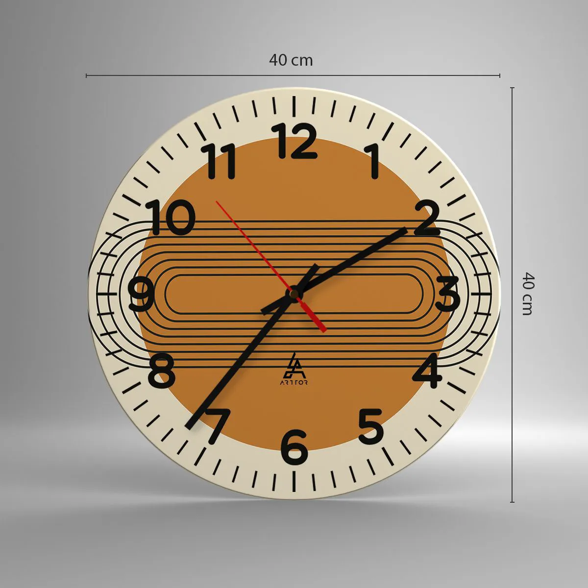 Wanduhr - Glasuhr - Perfekter Plan - 40x40 cm