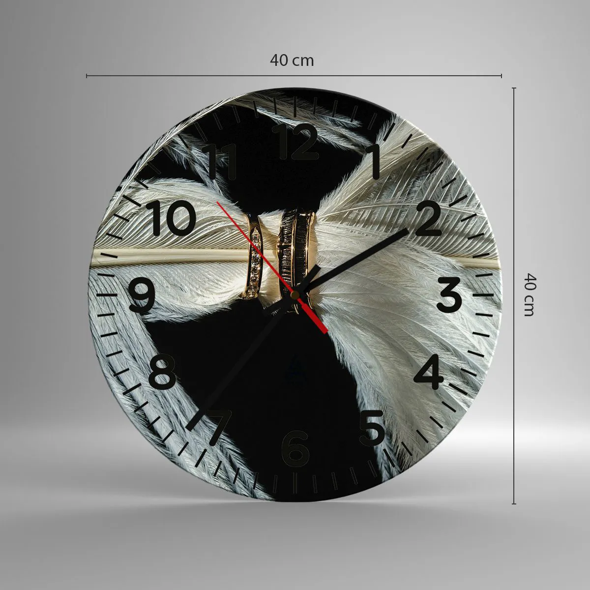 Wanduhr - Glasuhr - ... und ich werde dich nicht verlassen ... - 40x40 cm