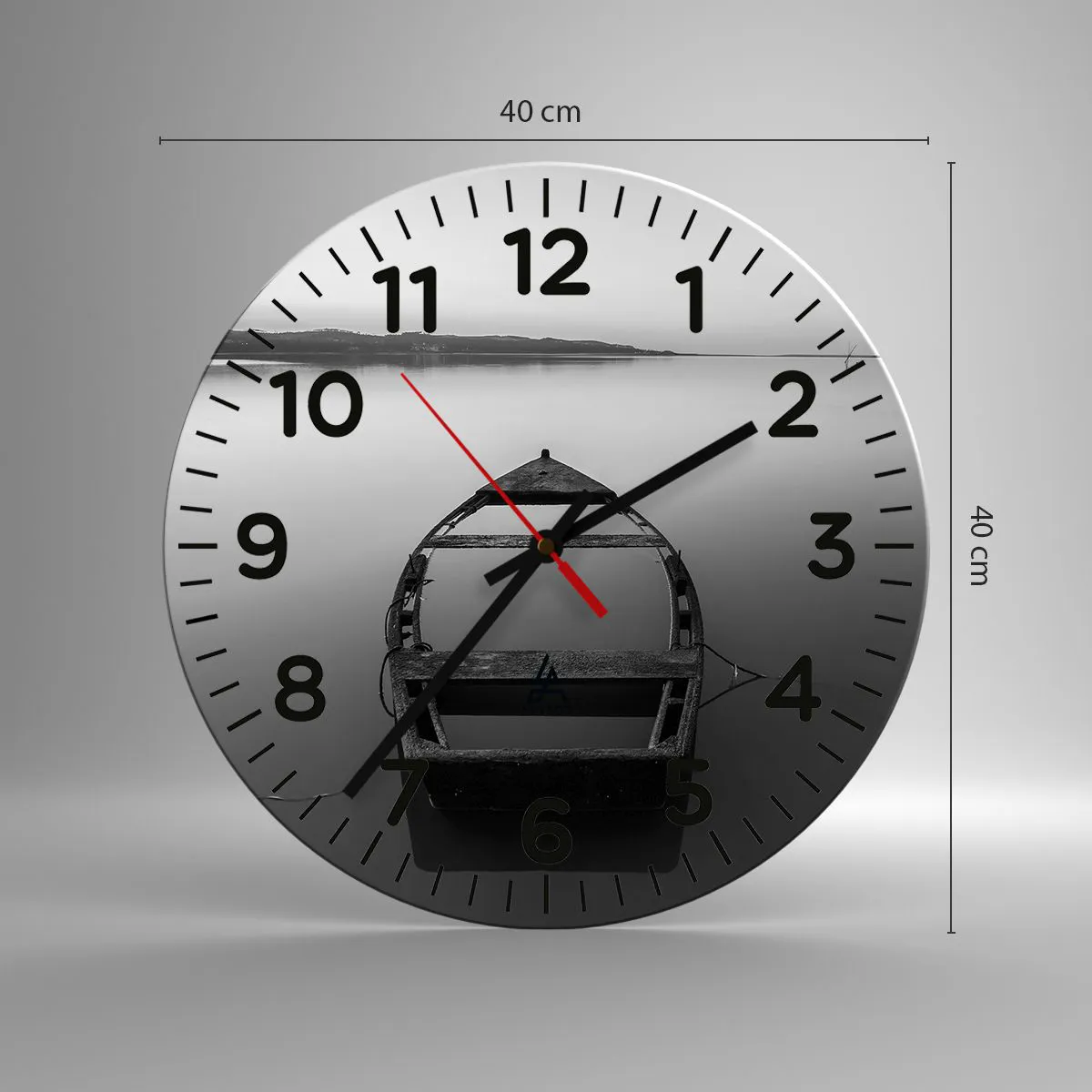 Ceas de perete - Ceas pe sticlă - Dor și melancolie - 40x40 cm