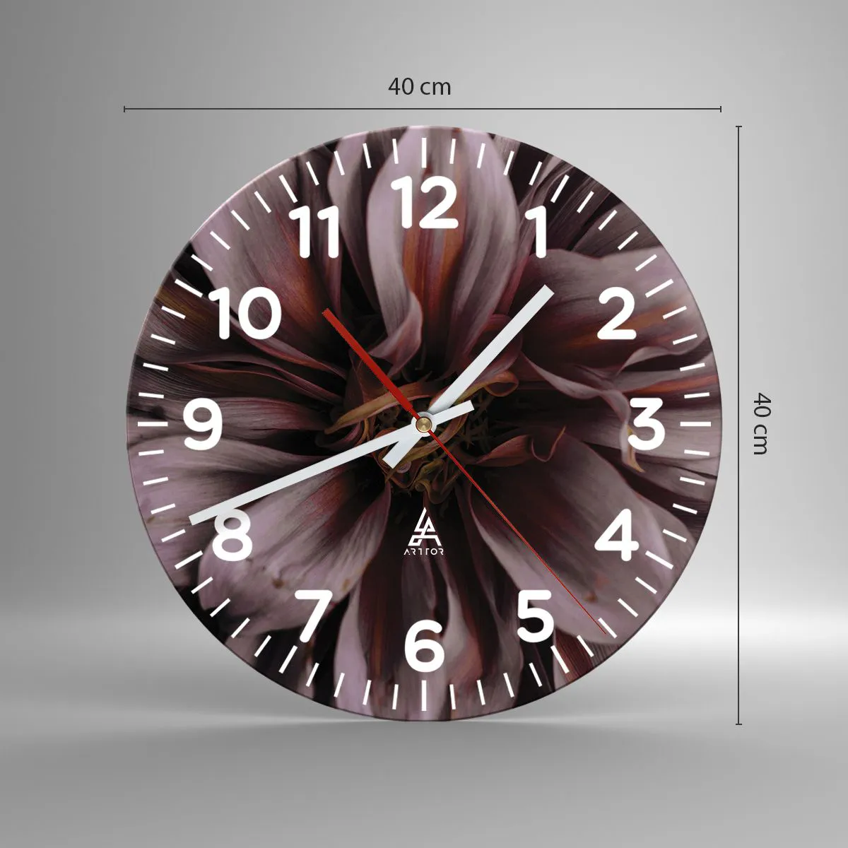 Orologio da parete - Orologio in Vetro - Cuore d'aprile - 40x40 cm