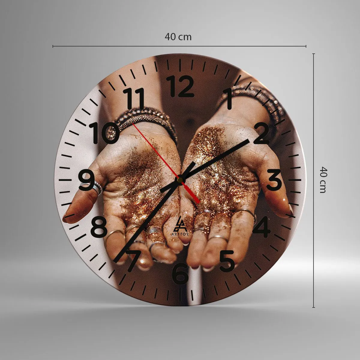 Ceas de perete - Ceas pe sticlă - Un cadou pentru tine - 40x40 cm