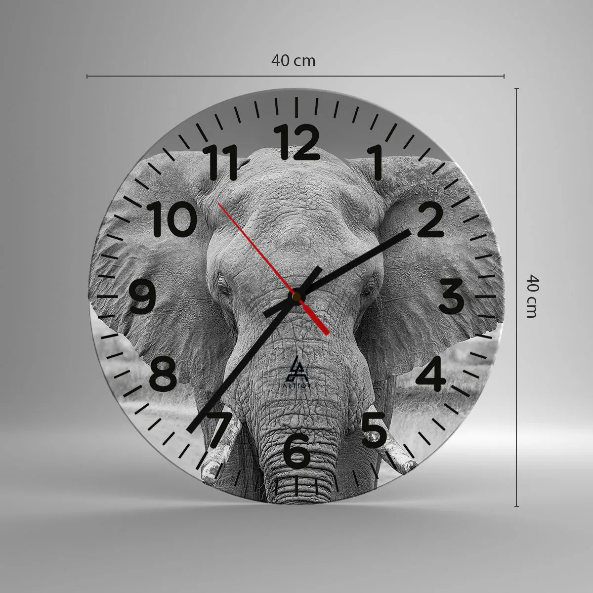 Ceas de perete - Ceas pe sticlă - Bun venit în lumea mea - 40x40 cm