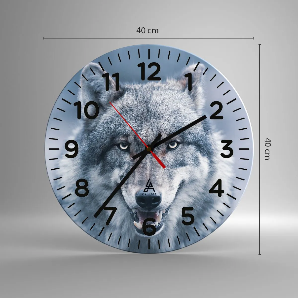 Ceas de perete - Ceas pe sticlă - Accepți provocarea? - 40x40 cm