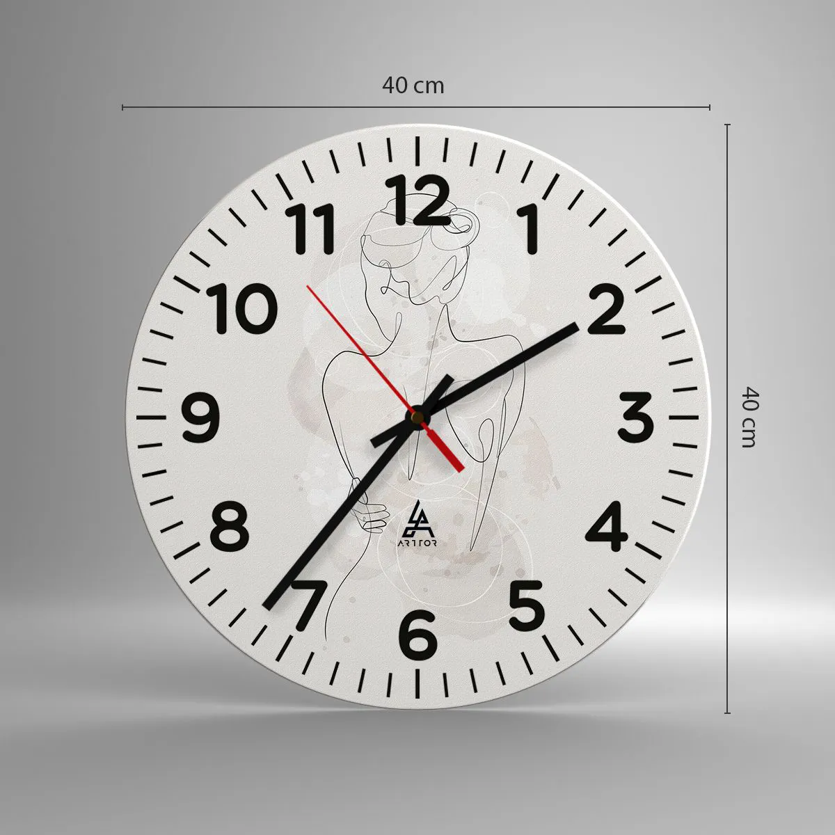 Ceas de perete - Ceas pe sticlă - Ca un instrument sensibil - 40x40 cm