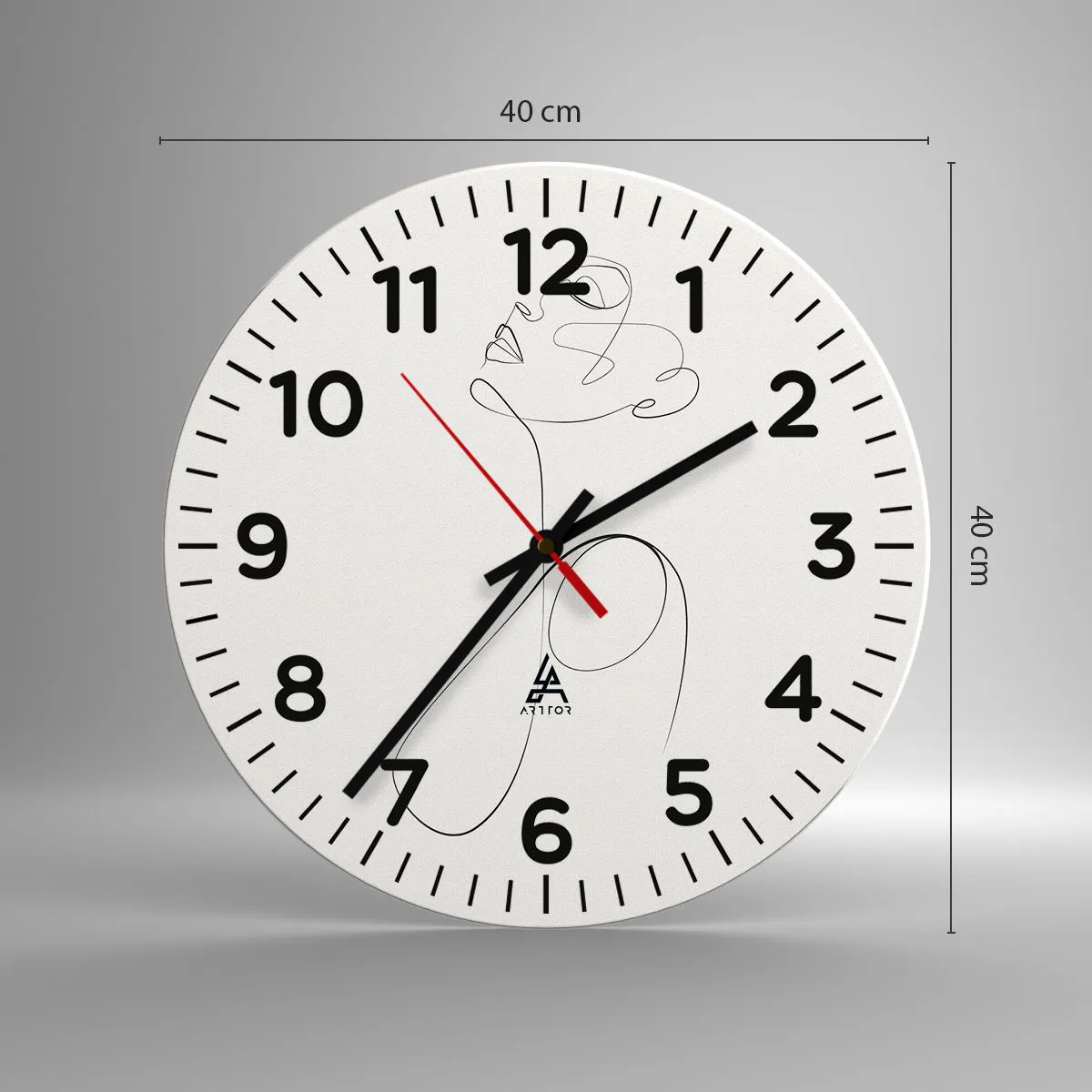 Relógio de parede - Relógio em vidro - Enrolada em sonhos - 40x40 cm