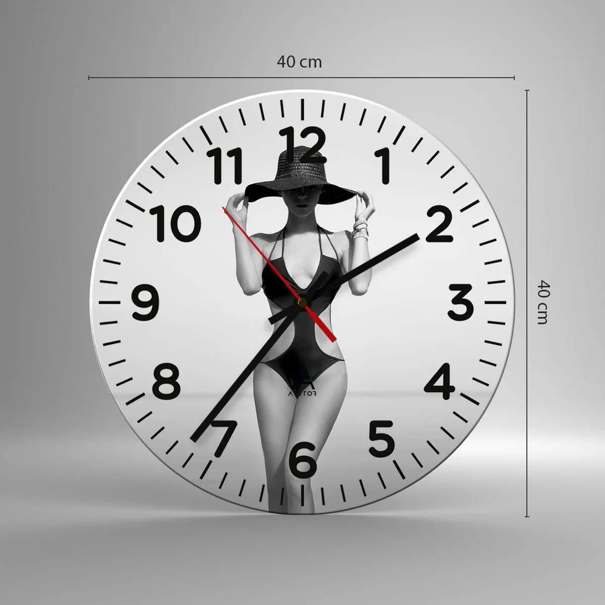 Wandklok - Klok - Mijn naam is: Elegantie - 40x40 cm