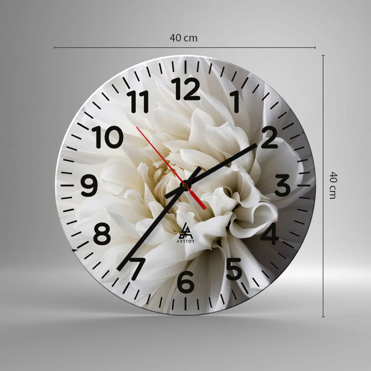 Ceas de perete - Ceas pe sticlă - Dimineața miresei - 40x40 cm