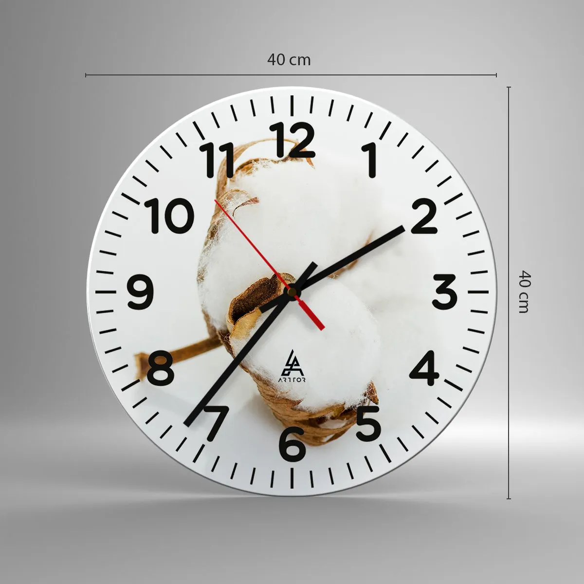 Wanduhr - Glasuhr - Von Natur aus weich - 40x40 cm